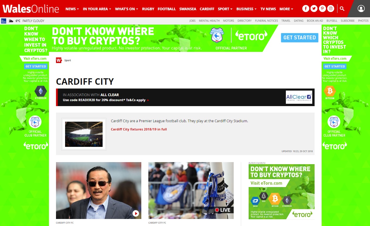 Etoro WalesOnline