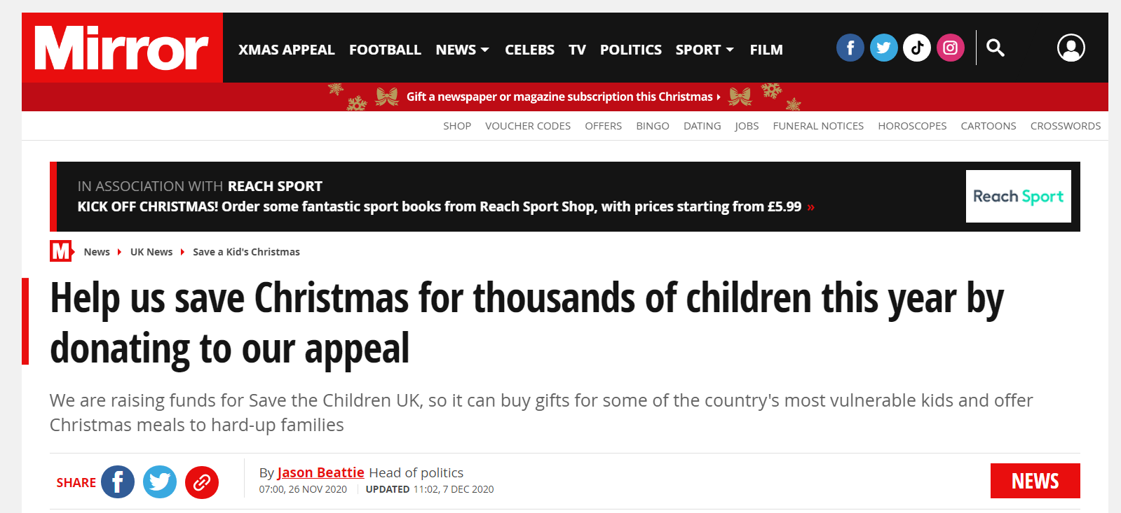 Daily Mirror Charity Pic Daily Mirror Charity Pic